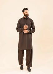 Dark Brown Kurta Trouser/Shalwar - Men