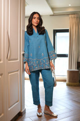 Sahar | Pret Essentials Winter 25 | Lunar Blue
