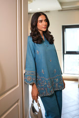Sahar | Pret Essentials Winter 25 | Lunar Blue