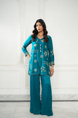 Wahaj M Khan | Lra Eid Collection 26 | Turquoise Rawsilk Lyra JS