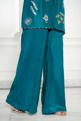 Wahaj M Khan | Lra Eid Collection 26 | Turquoise Rawsilk Lyra JS