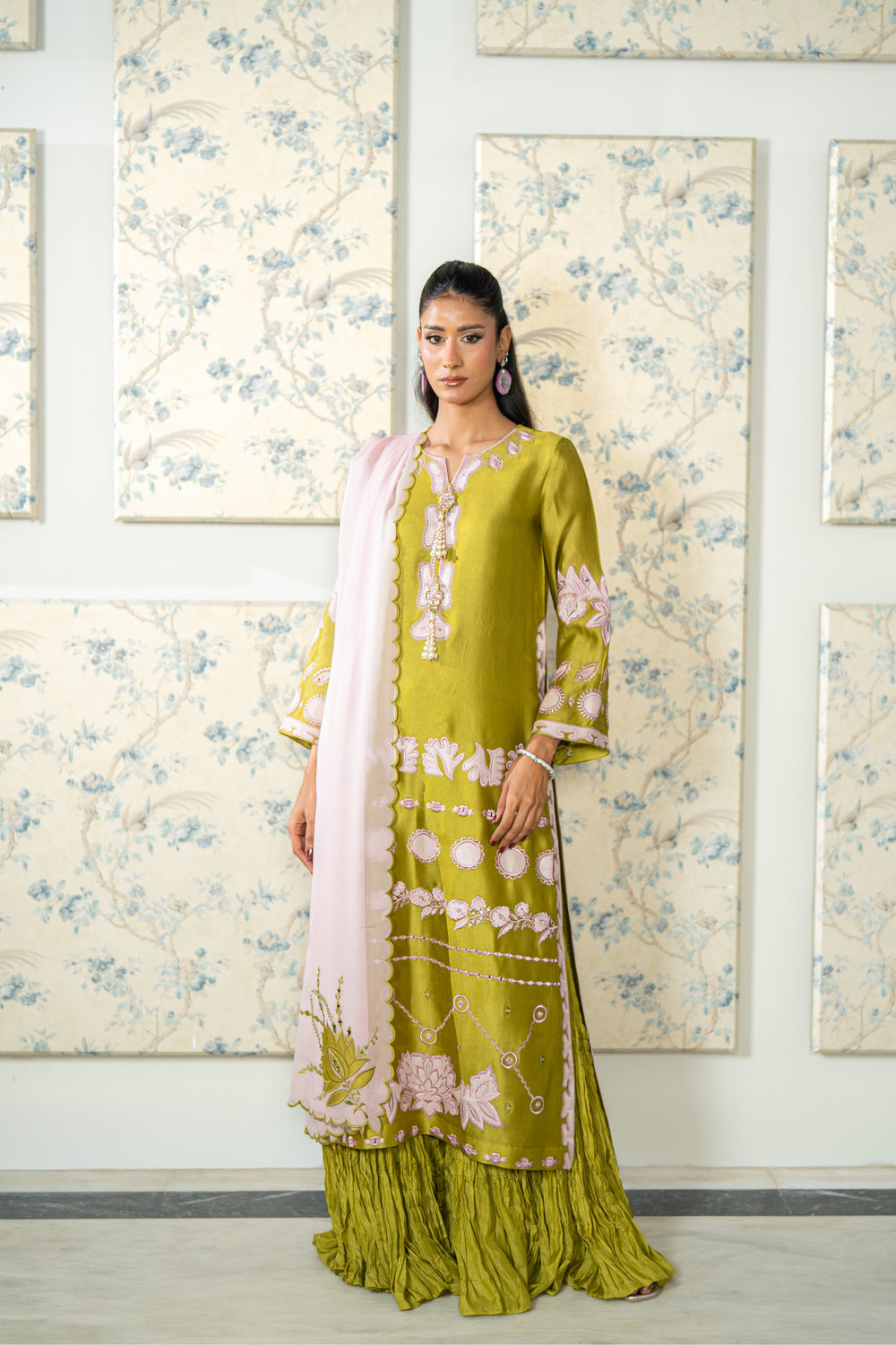 Wahaj M Khan | Lra Eid Collection 26 | Parrot Gharara Set