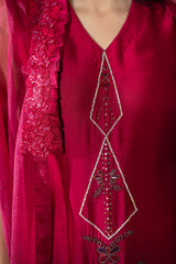 Wahaj M Khan | Lra Eid Collection 26 | Magenta Organza Cape Set