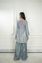 Wahaj M Khan | Lra Eid Collection 26 | Grey Rawsilk Wrap