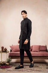 Black Royal Embroidered Waistcoat - Men