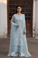 Lavish Premium | Hamsafar Luxury Chiffon | Misty Blue
