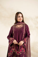 Faiza Faisal | Elara Luxury Pret | PLUM ROYALE