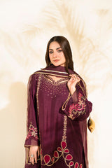 Faiza Faisal | Elara Luxury Pret | PLUM ROYALE