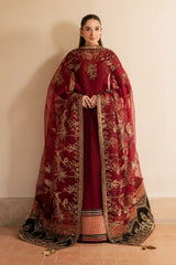 Alizeh | Ready to wear | Maroon Dress 3 piece - RTW1024