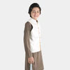 Boys Poly Viscose Waistcoat - White | Zayan Clothing UK