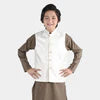 Boys Poly Viscose Waistcoat - White | Zayan Clothing UK