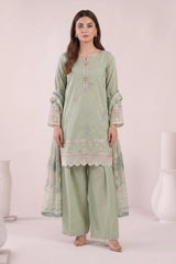 Maria B | 3 Piece Embroidered | DW-EA26-115-Green