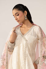 Maria B | 3 Piece Embroidered | DW-EA24-48R1-Off White