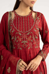 Maria B | 3 Piece Embroidered | DW-EA24-77R1-Red