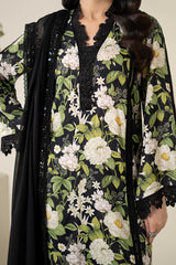 Maria B | 3 Piece Embroidered | DW-EA25-56R1-Black