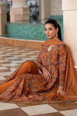 Maria B | 3 Piece Embroidered | DW-EA26-10-Mustard