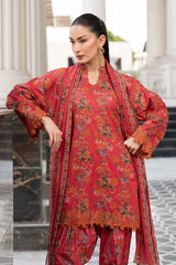 Maria B | 3 Piece Embroidered | DW-EA26-23-Red