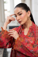 Maria B | 3 Piece Embroidered | DW-EA26-23-Red