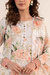 Maria B | 3 Piece Embroidered | DW-EA26-34-Off White