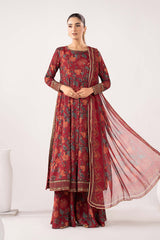 Maria B | 3 Piece Embroidered | DW-EA26-71-Maroon