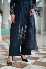 Maria B | 3 Piece Embroidered | DW-EA26-85-Navy Blue