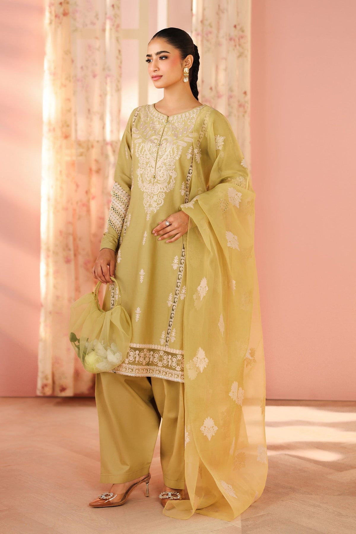 Maria B | Luxury Winter Pret 25 | DW-PF25-34-Light Green