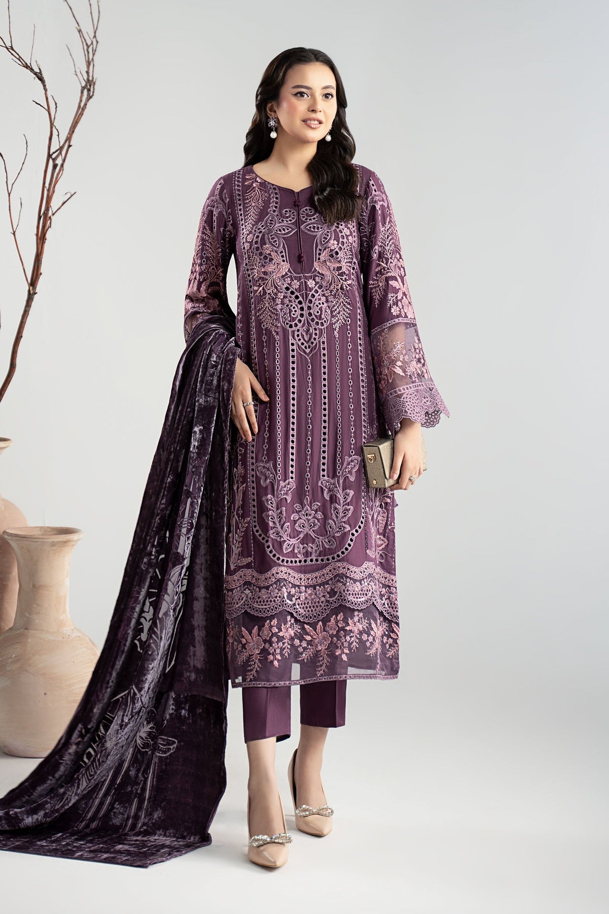 Maria B | Luxury Winter Pret 25 | DW-W25-24-Purple