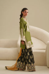 Ethnc | 3 Piece EMBROIDERED SUIT 26 | GREEN E1065