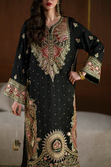 Ethnc | 1 Piece EMBROIDERED SUIT 26 | JET BLACK E1098