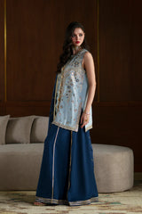 Ethnc | 3 Piece EMBROIDERED SUIT 26 | LIGHT GREY E1100