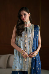 Ethnc | 3 Piece EMBROIDERED SUIT 26 | LIGHT GREY E1100
