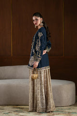 Ethnc | 2 Piece EMBROIDERED SUIT 26 | COBALT E1110