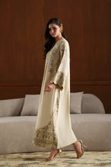 Ethnc | 1 Piece EMBROIDERED SUIT 26 | ANTIQUE WHITE E1112