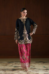 Ethnc | 3 Piece EMBROIDERED SUIT 26 | JET BLACK E1119