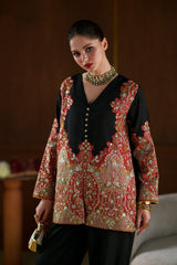Ethnc | 2 Piece EMBROIDERED SUIT 26 | JET BLACK | E1122
