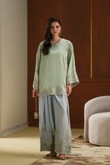 Ethnc | 2 Piece EMBROIDERED SUIT 26 | PASTEL GREEN E1124