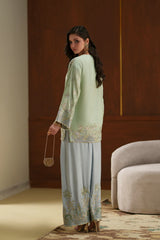 Ethnc | 2 Piece EMBROIDERED SUIT 26 | PASTEL GREEN E1124