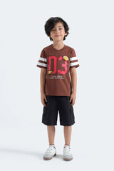 Outfitter Regular Fit Varsity T-Shirt With Embroidered Patch For Kids
