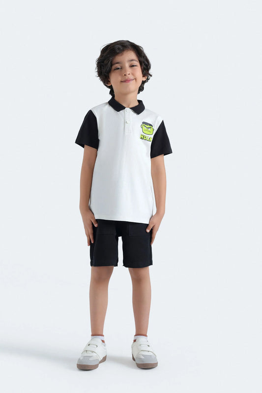 Outfitter Regular Fit Character Graphic Polo Shirt For Kids