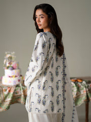 Faiza Faisal | FNF Printed Lawn | IVORY PETALS