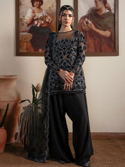 Faiza Faisal | Solene Luxury Velvets | NOIR