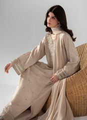 Zarqun | 3 Piece Formal Kaftan | Beige-2660A
