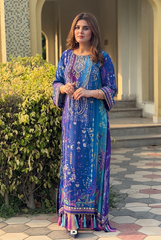 Heer By Zeeshan Damani | Luxury Formal Kaftan | Lazuli