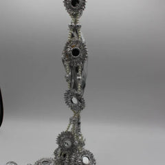 Silver Mirror Patti Hand Made Gotta Paranda - Elayna