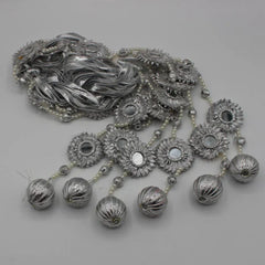 Silver Mirror Patti Hand Made Gotta Paranda - Elayna