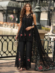 Noor by Saadia Asad | Eid Luxe Chikankari 26 | D5 -Cross stitch Black