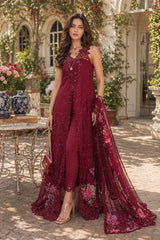 Noor by Saadia Asad | Eid Luxe Chikankari 26 | D3 -Bordeaux