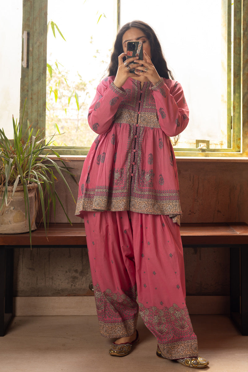 GENERATION | PAISLEY GARDEN FLARED SET | S26B4137-Rani Pink