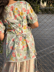 Aroha | Blue bell Corset | Lawn Kurti