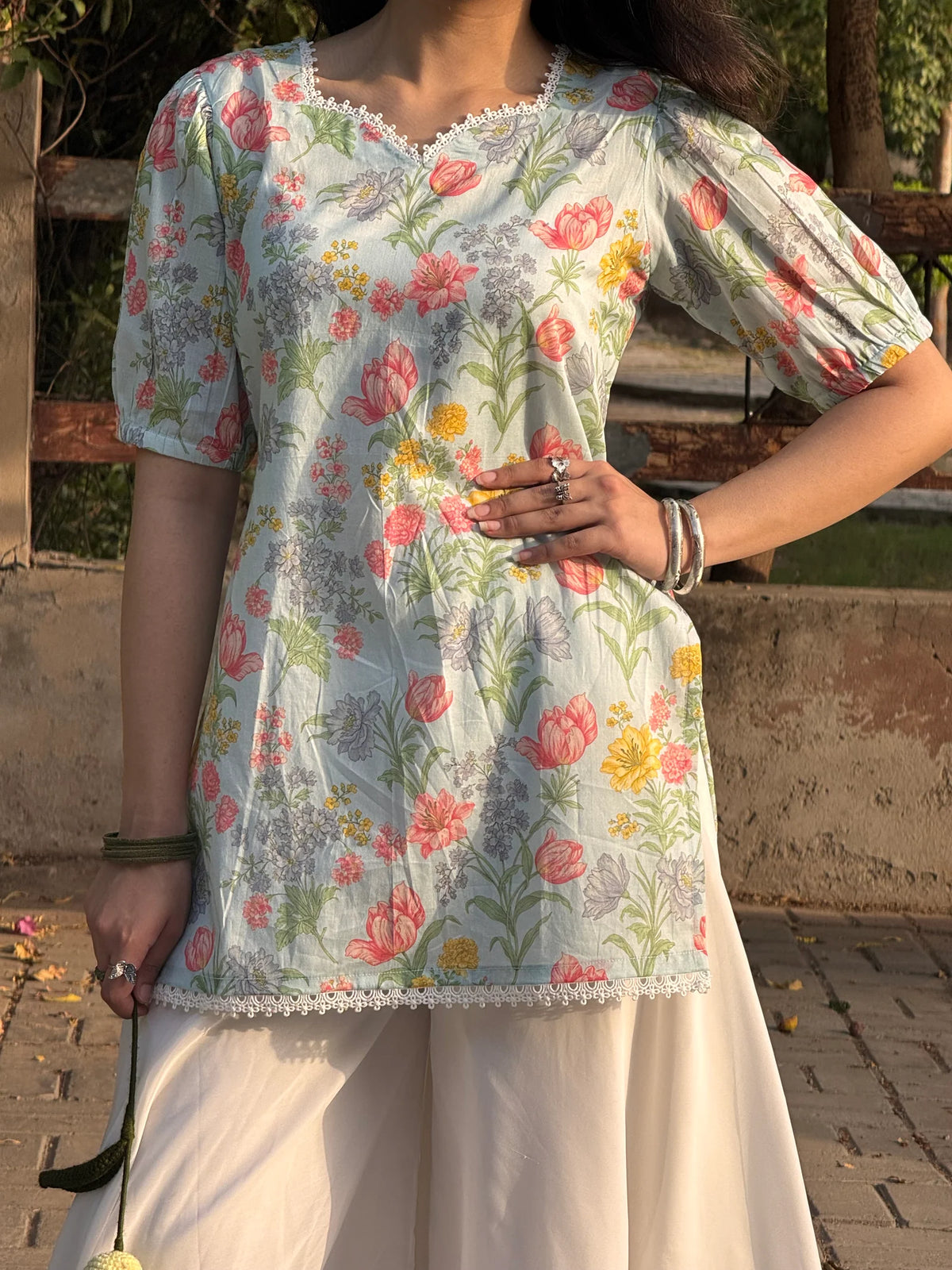 Aroha | Blue bell Corset | Lawn Kurti